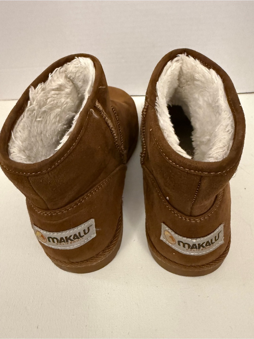 Makalu Kids Cozy Brown Faux-Shearling Winter Boots